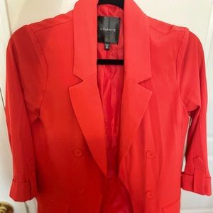 Dynamite , salmon, orange blazer for spring